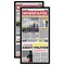 Americanflat 11x22 Newspaper Frame - Set of 2 - Newspaper Display Frame for Showcasing Articles - Polished Plexiglass Cover - Hanging Hardware - Black